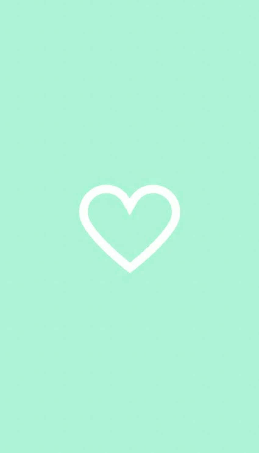 Love Isn’t Always Blue And White – Find Unexpected Joy And Excitement With Mint Green Hearts Wallpaper