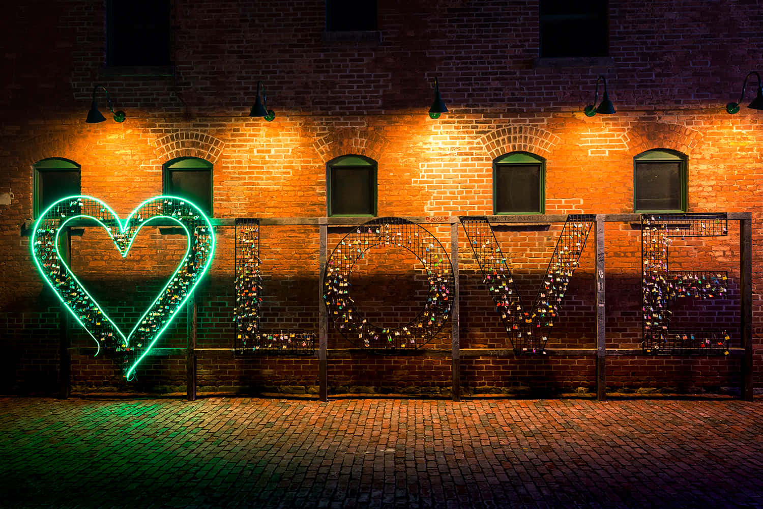 Love Lights Distillery District Toronto Wallpaper