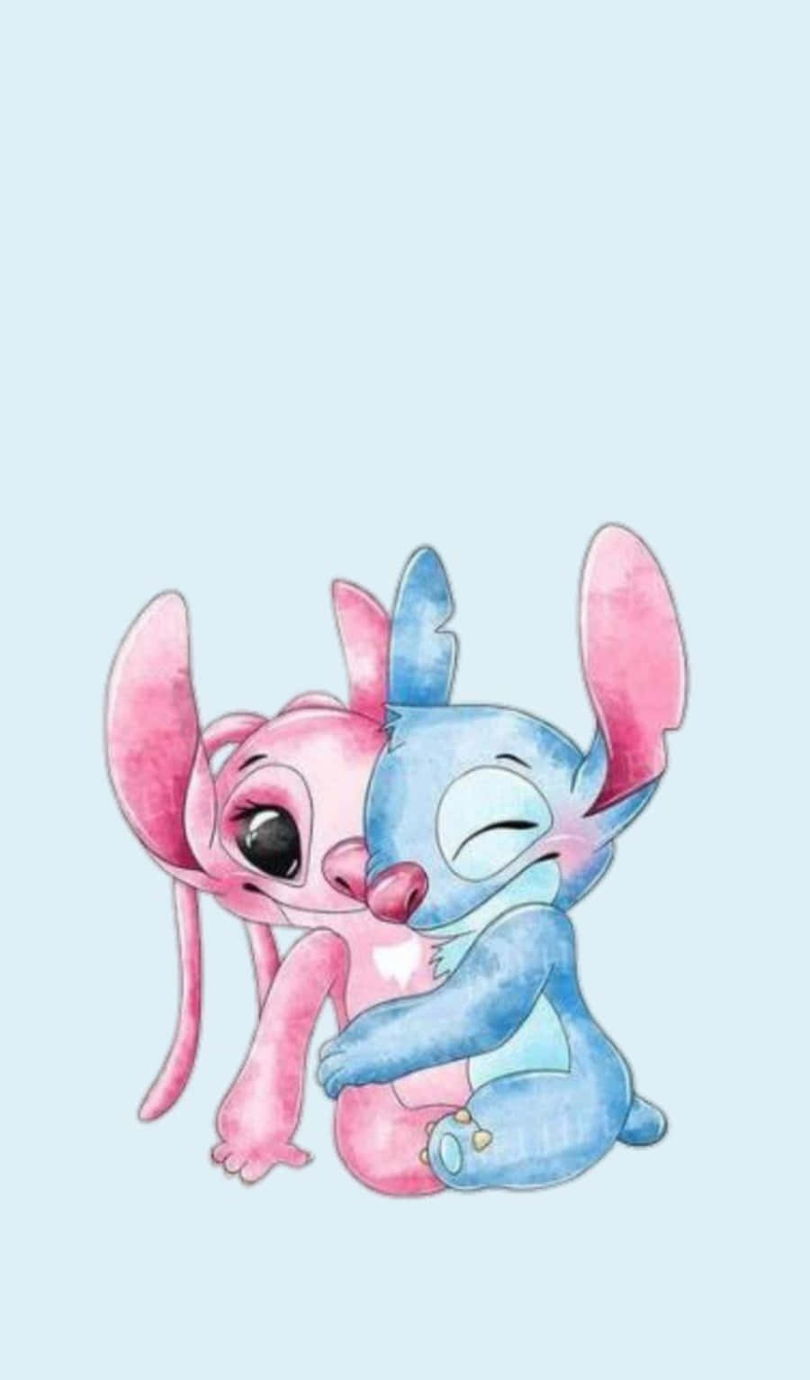 Love Stitch And Angel - An Adorable Duo Wallpaper