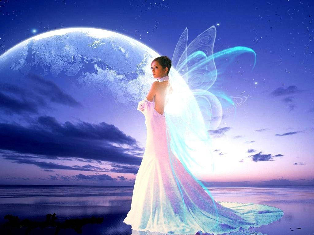 Lovely Fairy In White Wallpaper