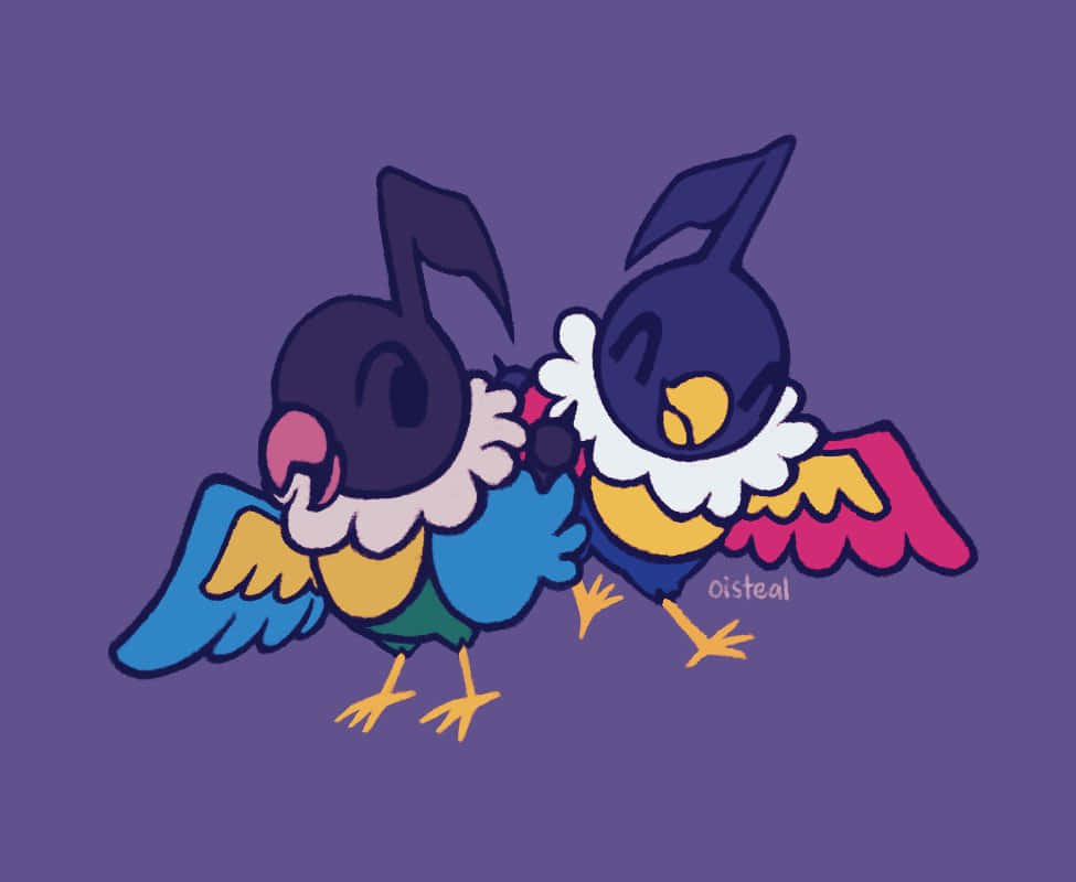 Lovely Pokémon Chatot Wallpaper