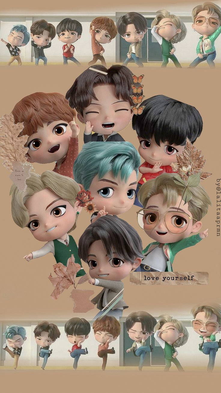 Lovely Tiny Tan Bts Poster Wallpaper