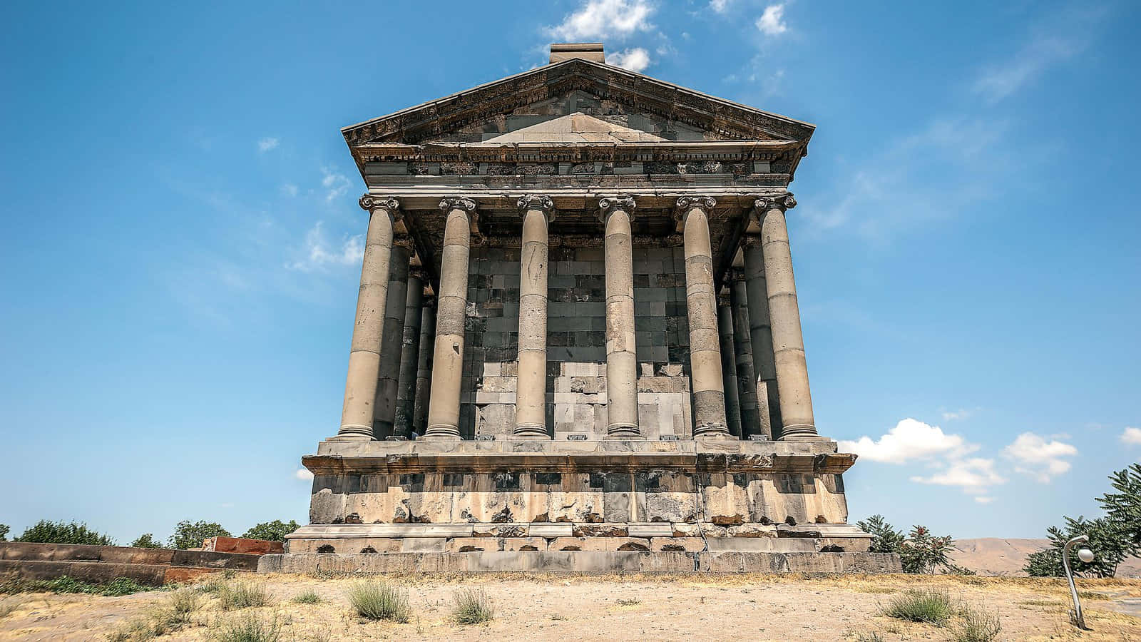 Low-angle Photo Of Garni Temple Wallpaper