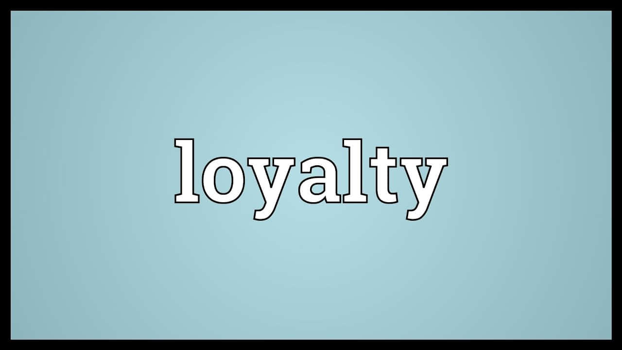 Loyal Bordered Text Graphics Wallpaper