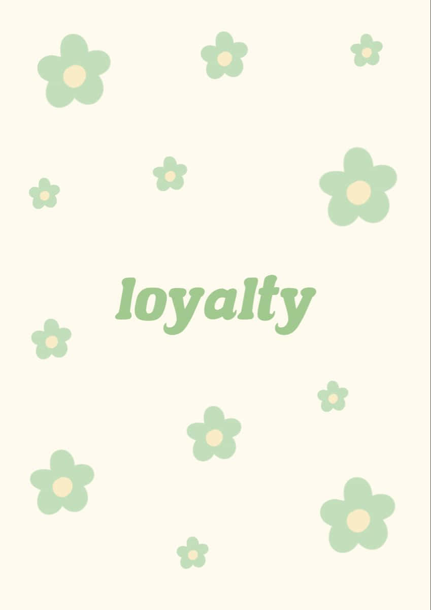 Loyal Cute Floral Art Wallpaper