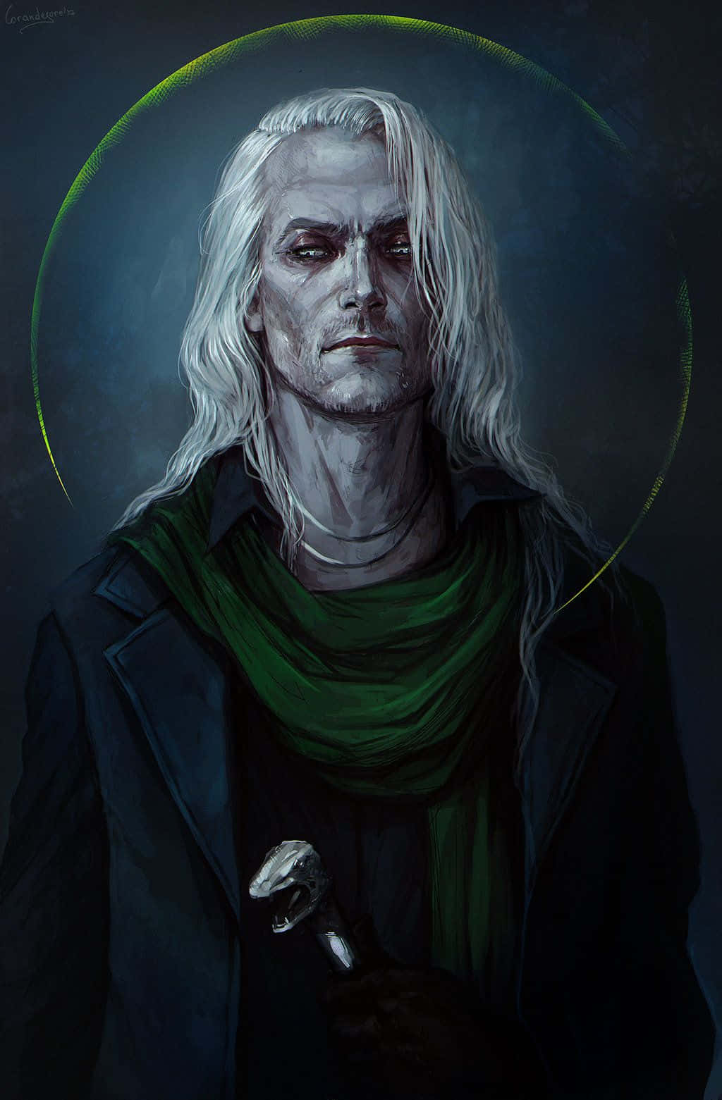 Lucius Malfoy Artistic Portrait Wallpaper