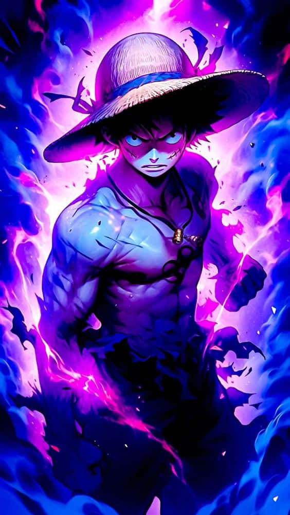 Luffy Drip Purple Aura Wallpaper