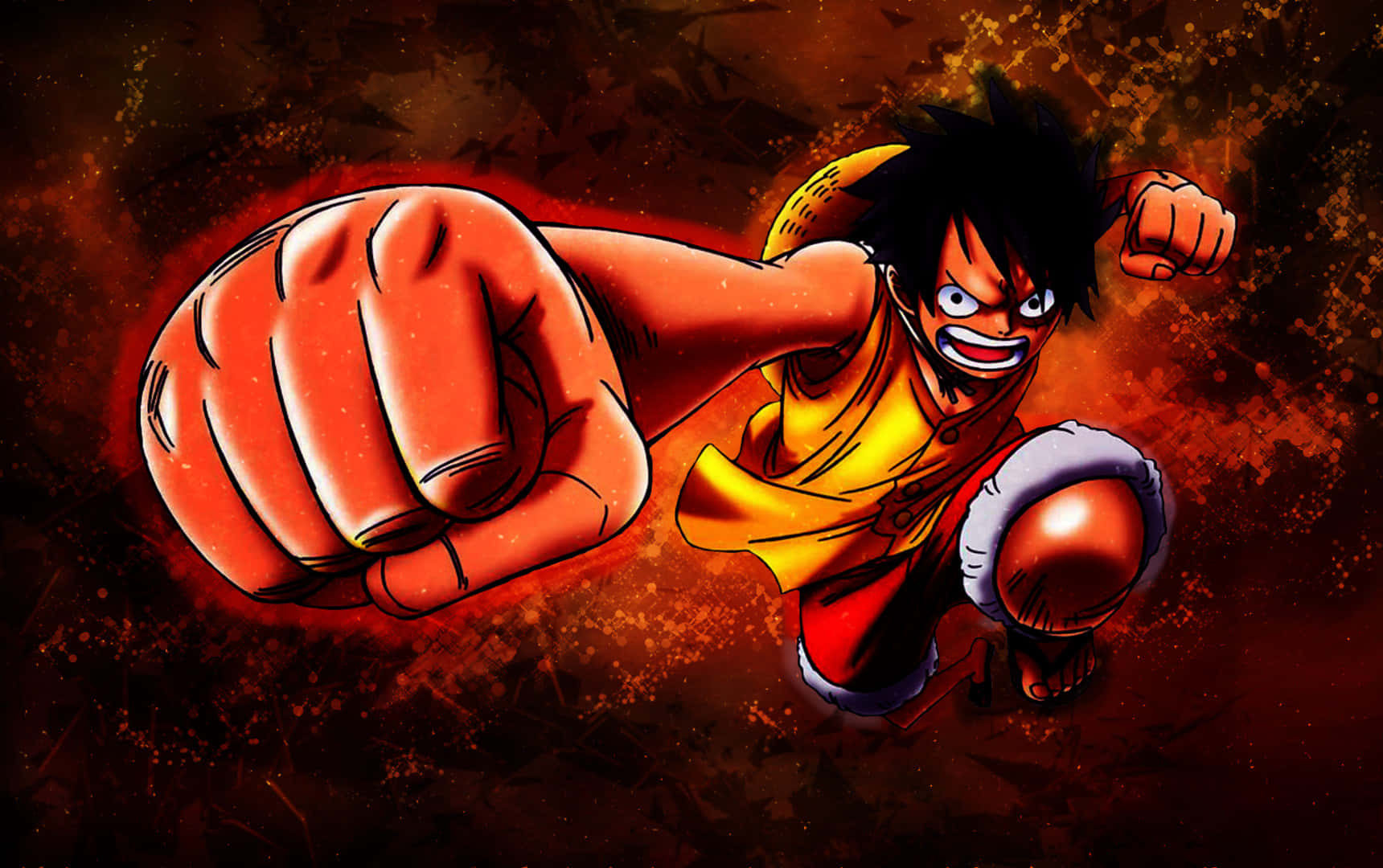 Luffy Power Punch Anime Illustration Wallpaper