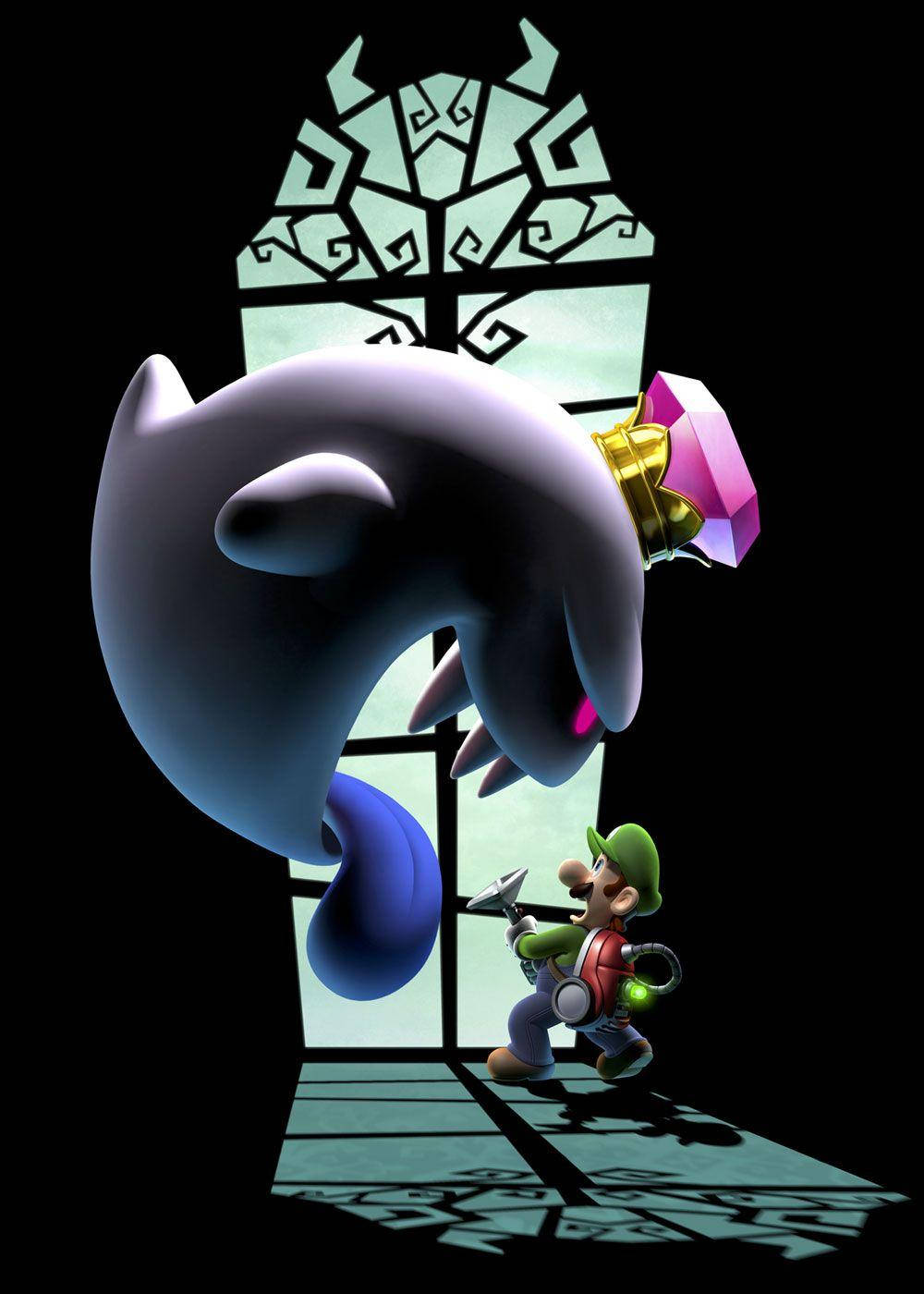 Luigi's Mansion 3 Giant Ghost Scaring Luigi Wallpaper