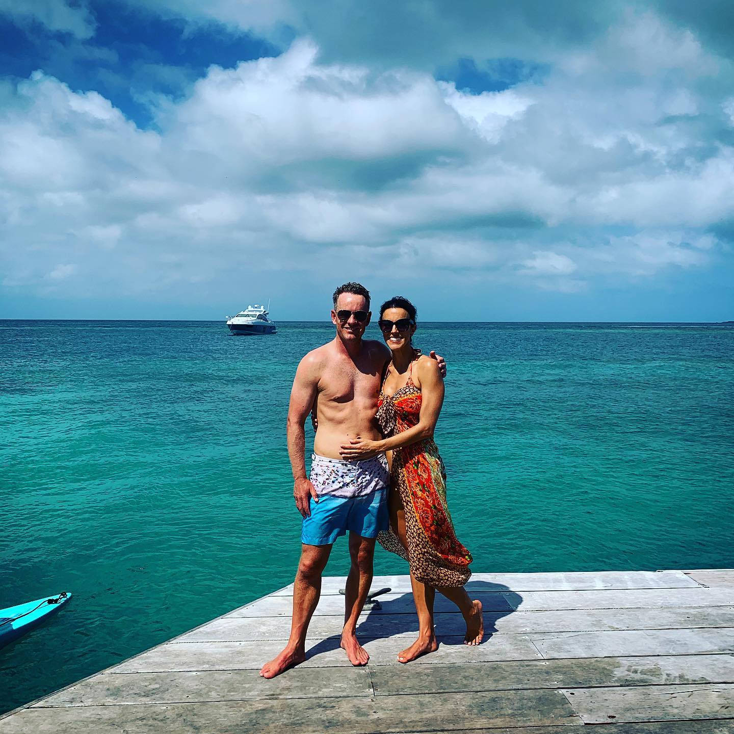 Luke Donald And Wife On Beach Wallpaper