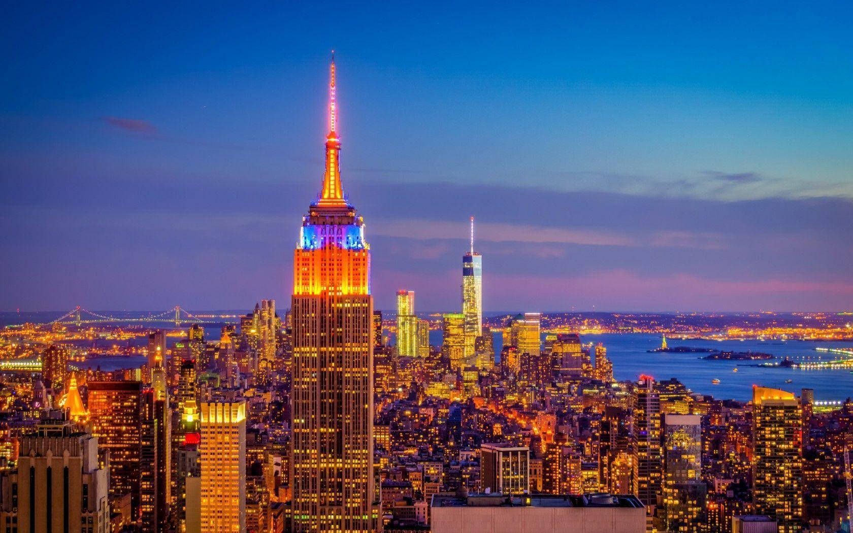 Luminous Empire State Building Wallpaper