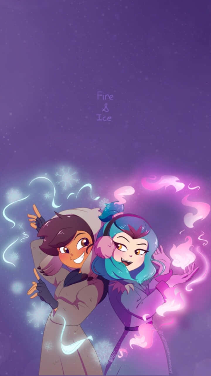 Lumity Fireand Ice Magic Wallpaper