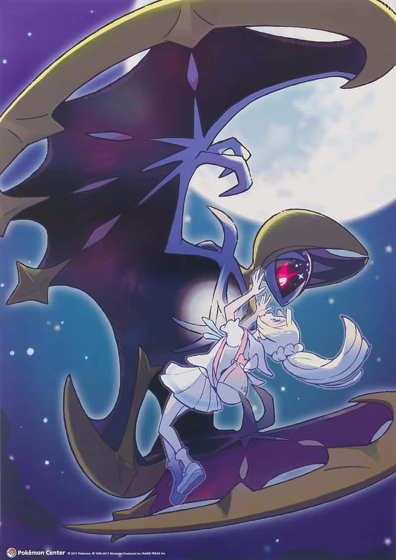 Lunala Carrying Lillie Wallpaper