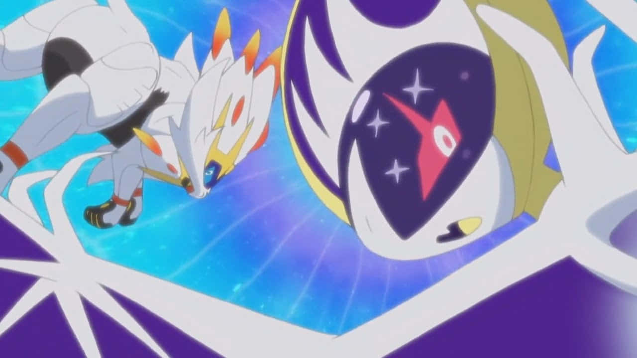 Lunala Close Up With Solgaleo Wallpaper