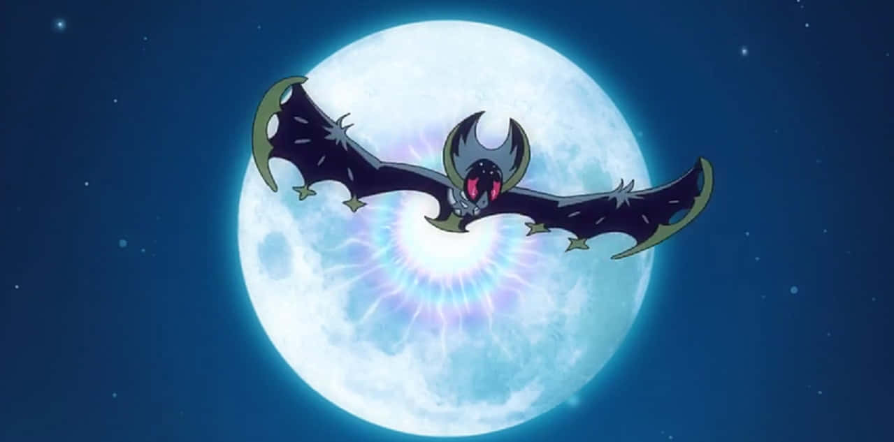 Lunala Soaring In The Night Sky Wallpaper