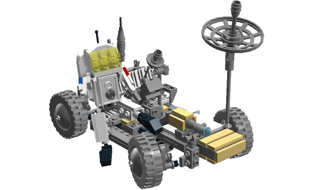 Lunar Rover Exploring The Moon's Surface Wallpaper