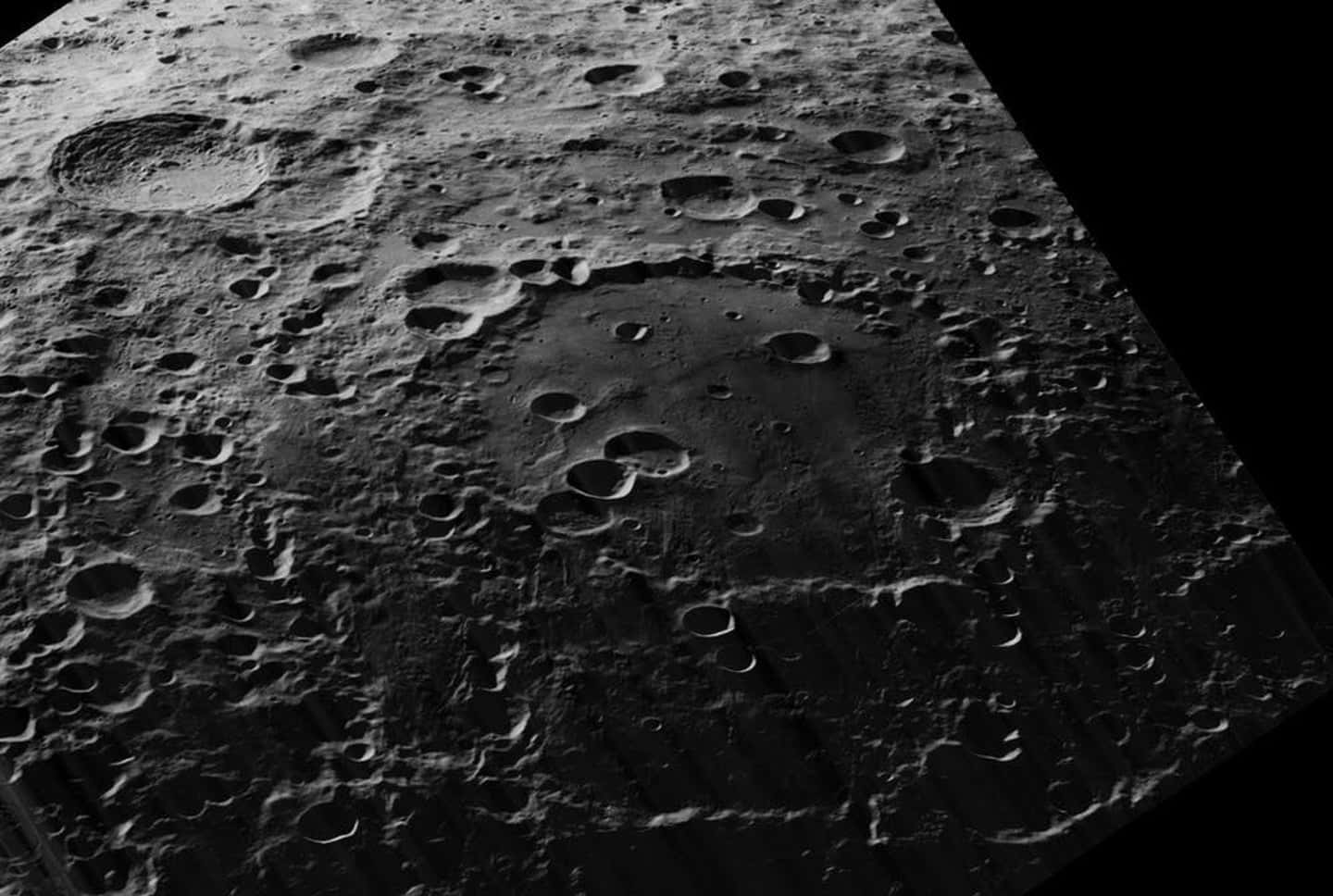 Lunar_ Surface_ Craters_ Black_and_ White Wallpaper