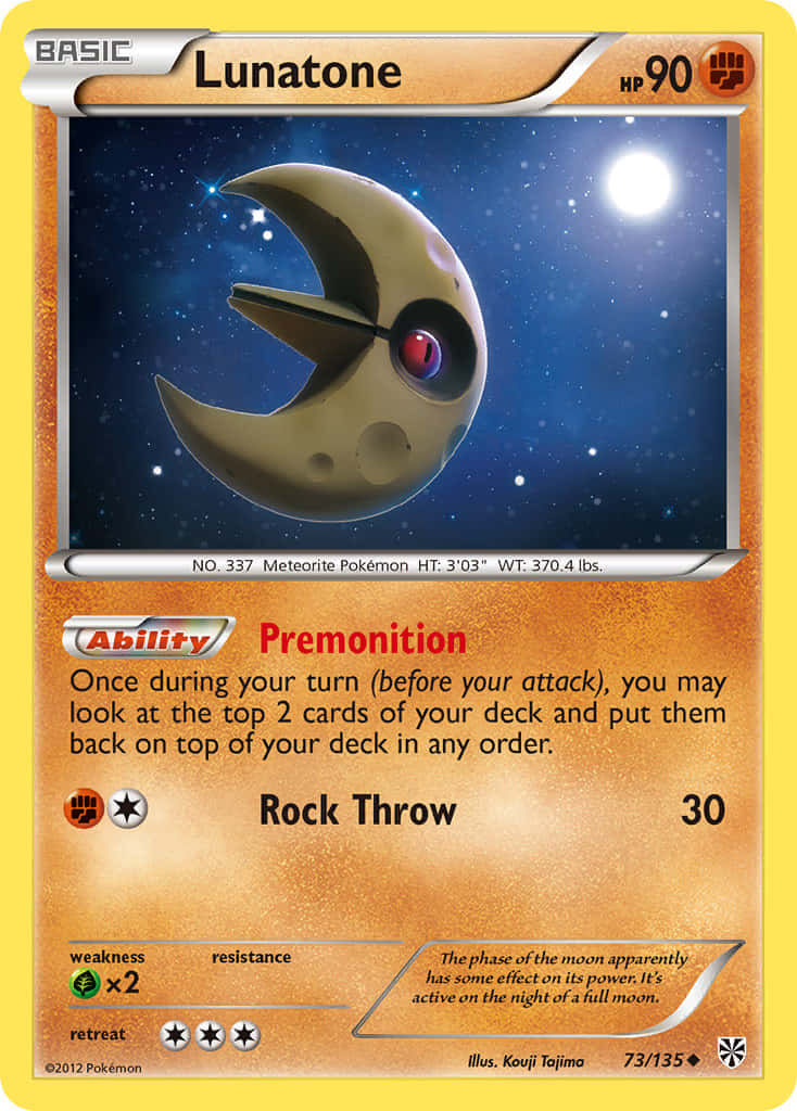 Lunatone Pokemon Trading Card Wallpaper