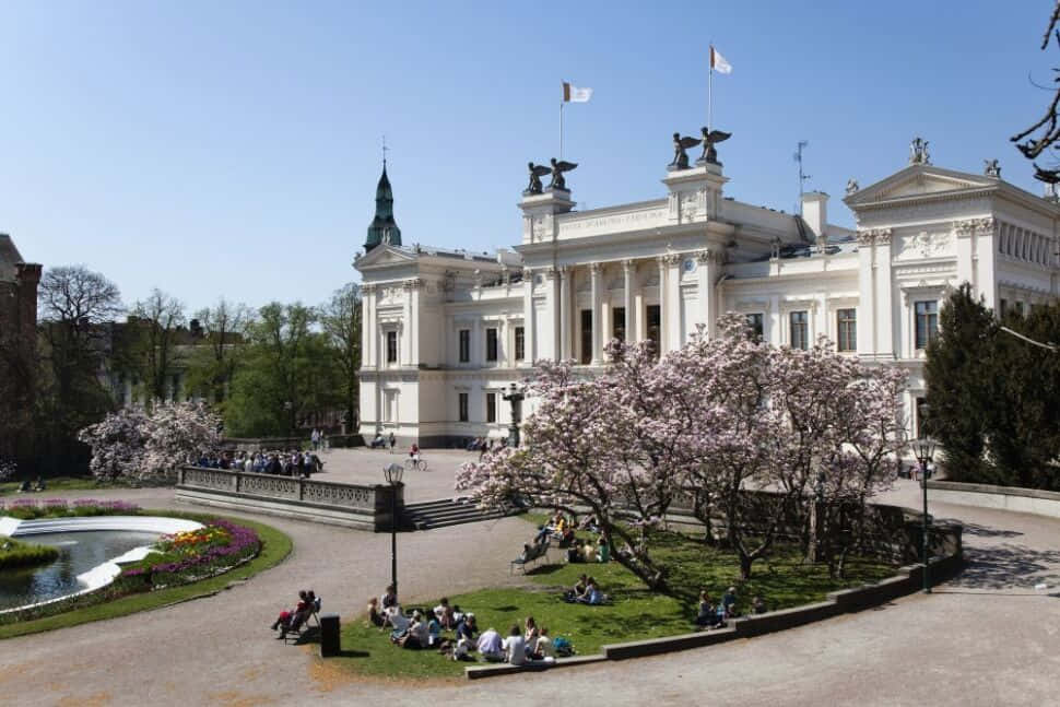 Lund_ University_ Main_ Building_ Springtime Wallpaper