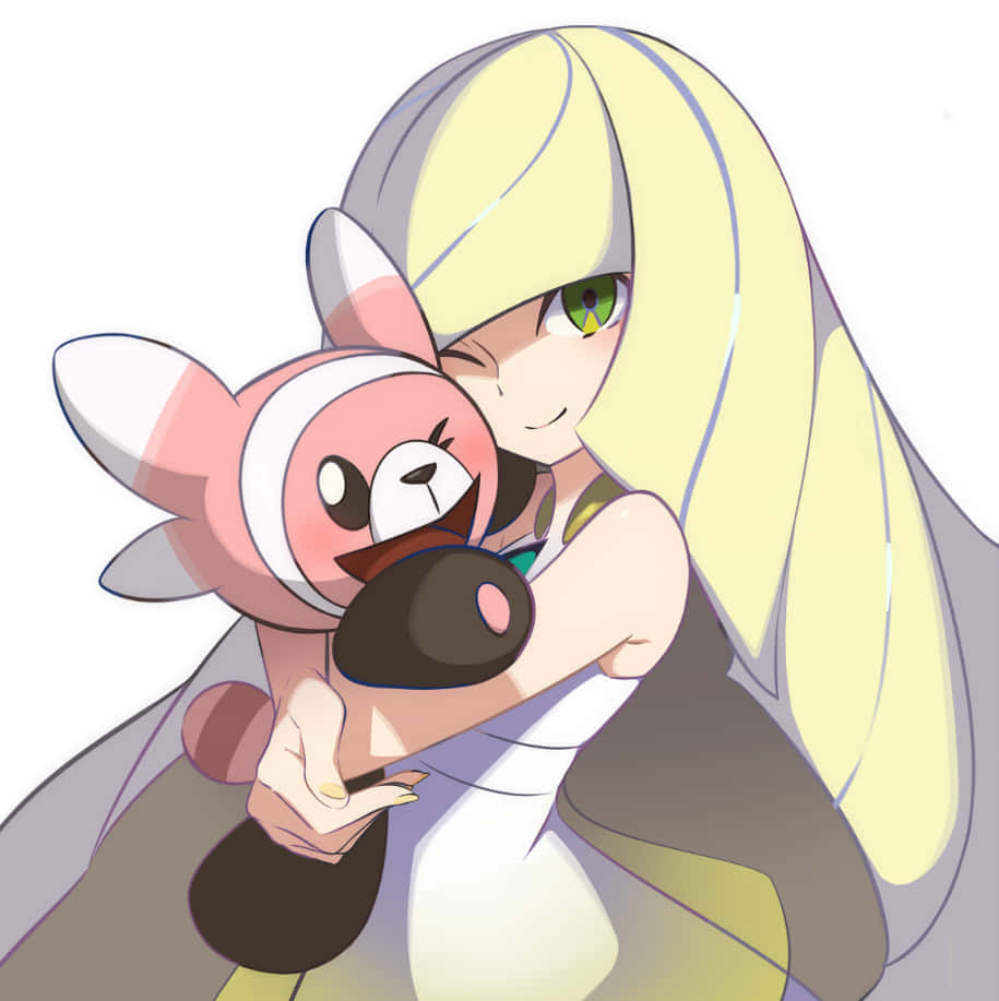 Lusamine Hugging Stufful Wallpaper