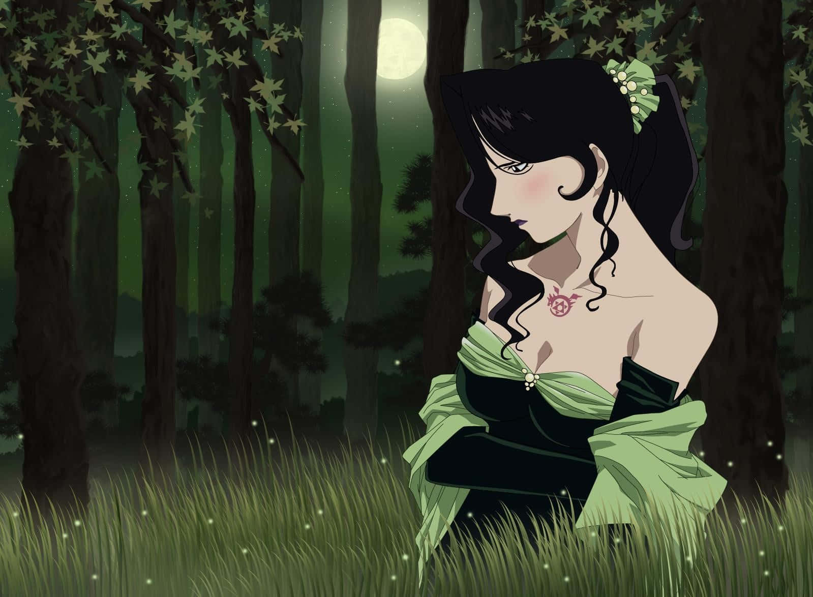 Lust - The Lethal Seductress In Fullmetal Alchemist Wallpaper