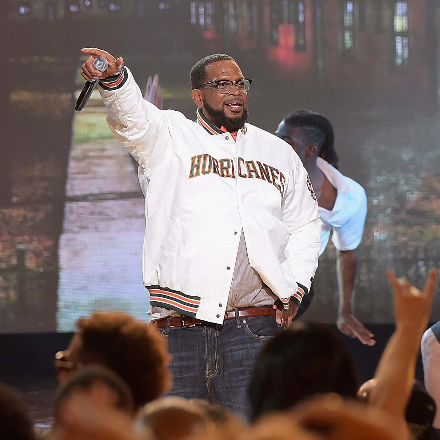 Luther Campbell Performingon Stage Wallpaper