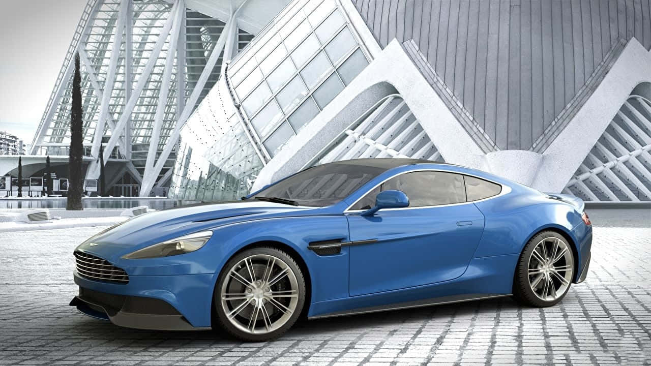 Luxurious Aston Martin Vanquish In Motion Wallpaper