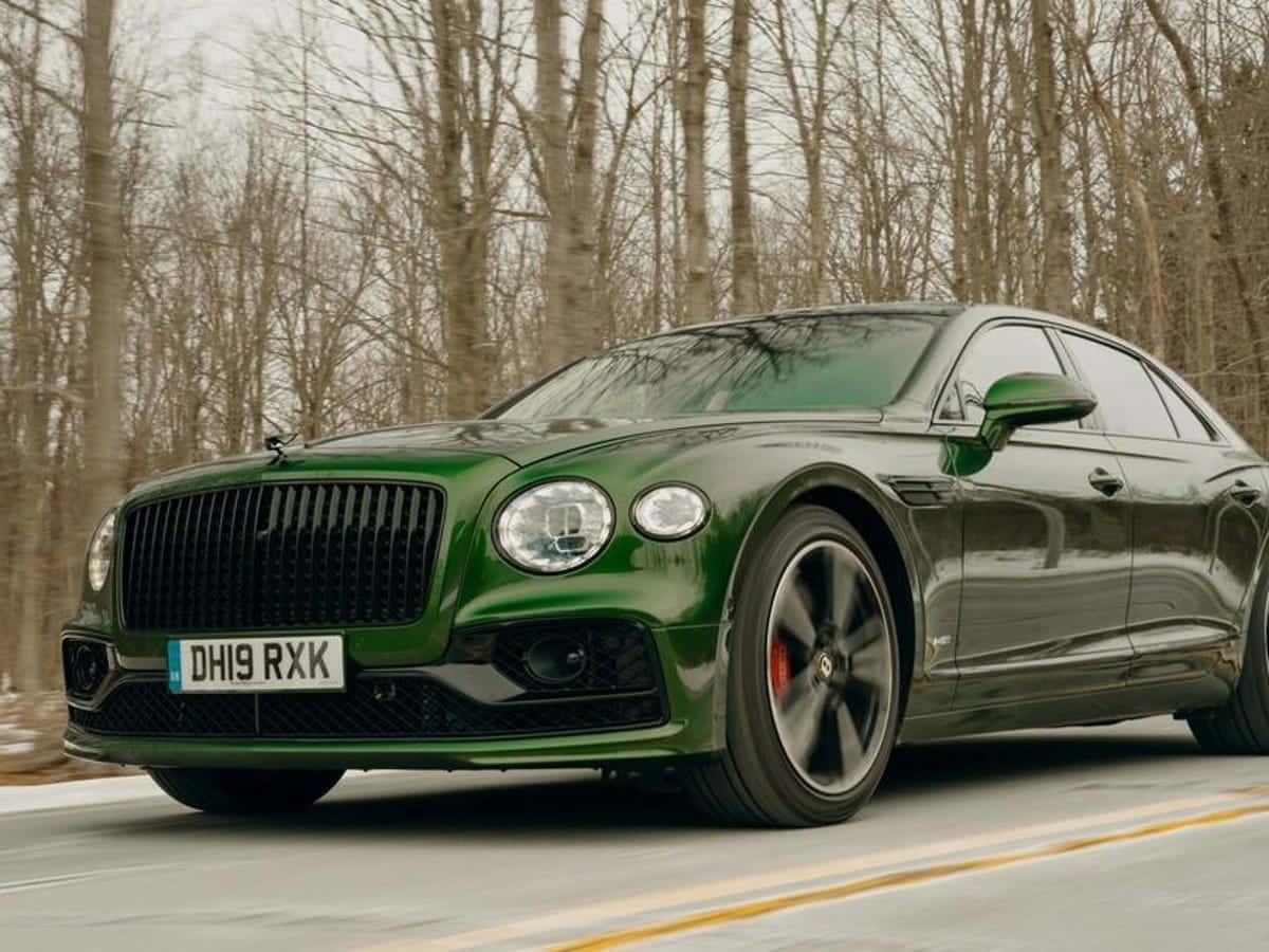 Luxurious Bentley Flying Spur In Motion Wallpaper