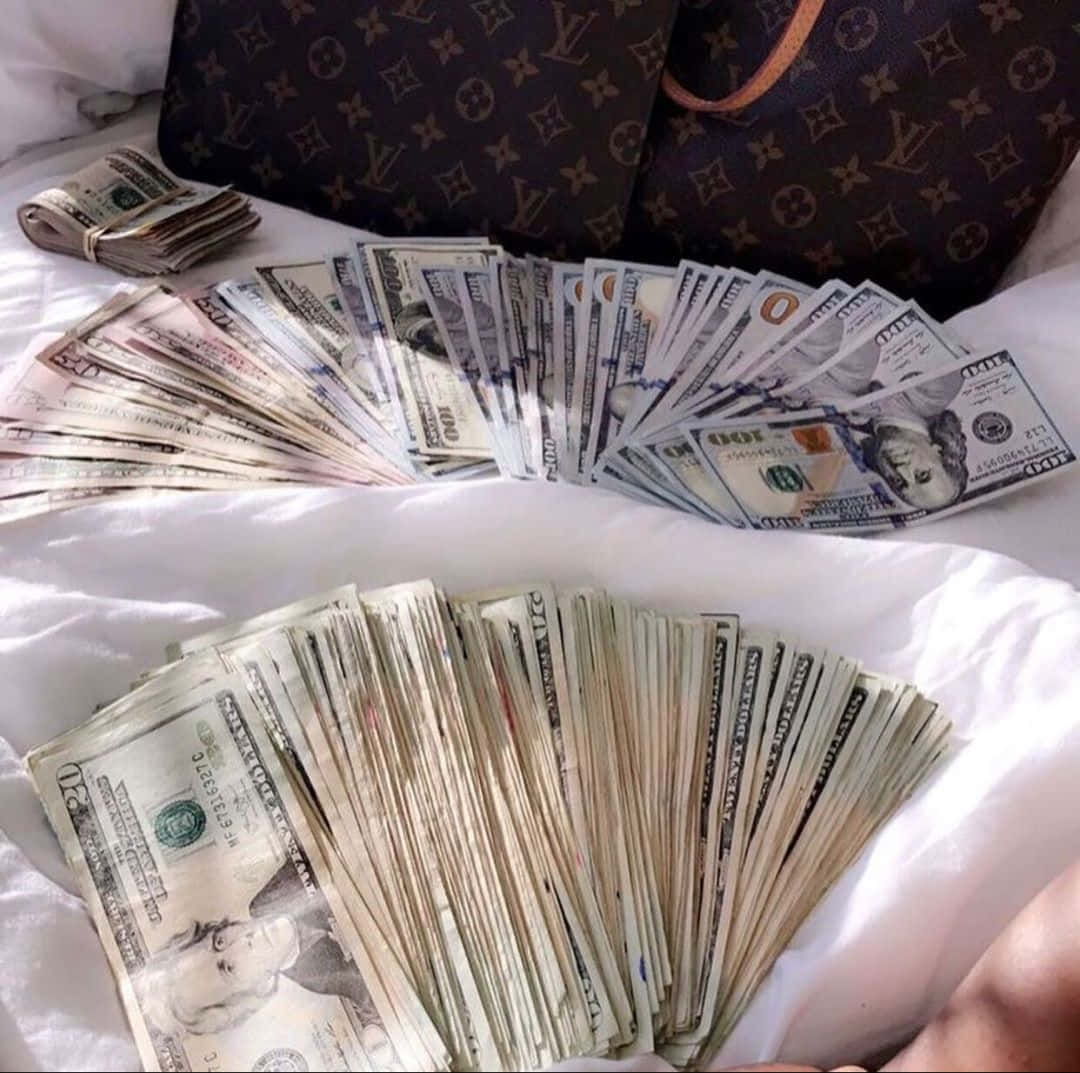 Luxury Branded Cash Spreadon Bed.jpg Wallpaper