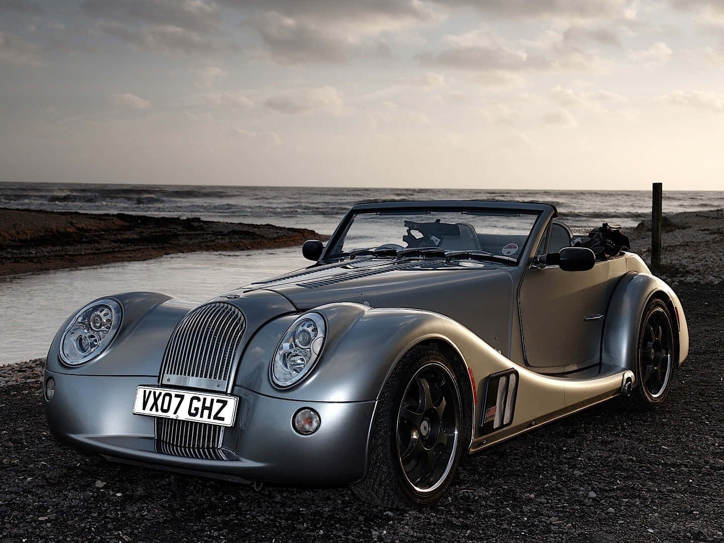 Luxury Redefined - A Stunning Morgan Aero 8 On The Road Wallpaper