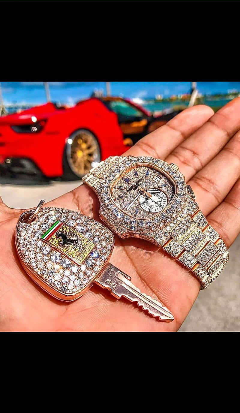 Luxury Watchand Car Key Fob Wallpaper