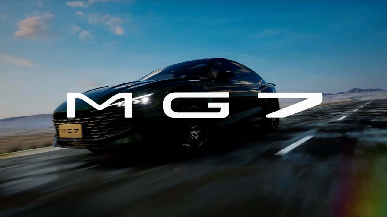 M G7 Speeding Car Advertisement Wallpaper