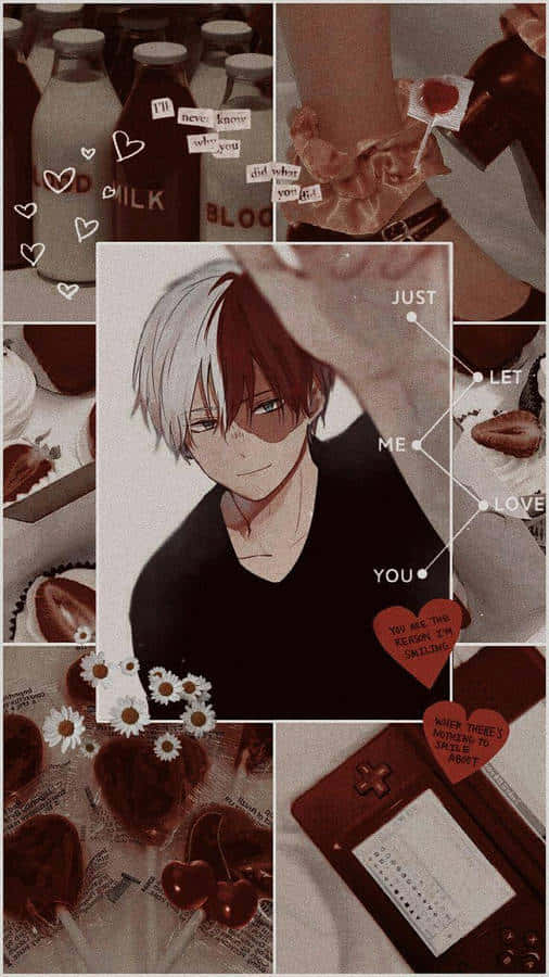 M H A Todoroki Shoto Aesthetic Collage Wallpaper