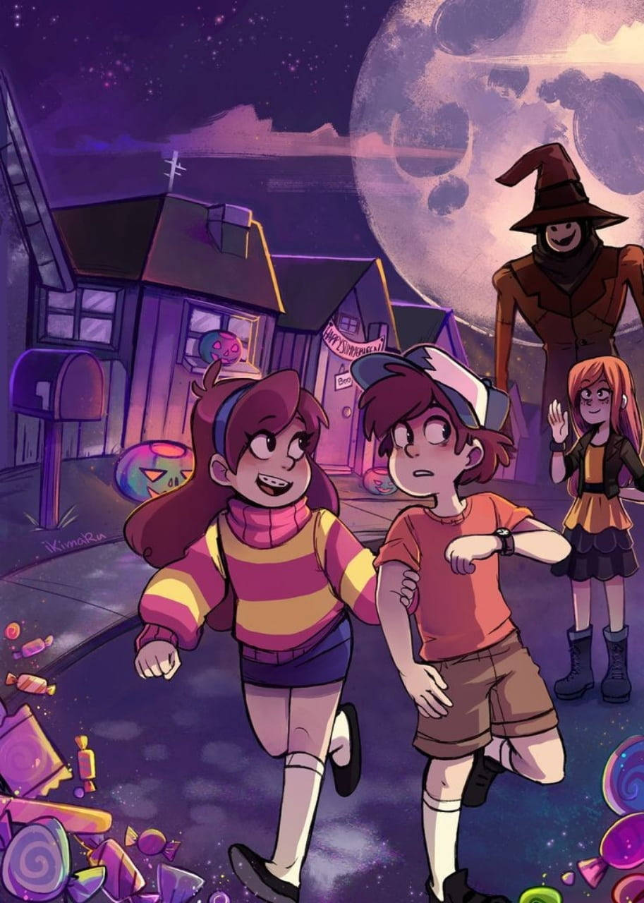 Mabel Pines Spooky Cartoon Wallpaper