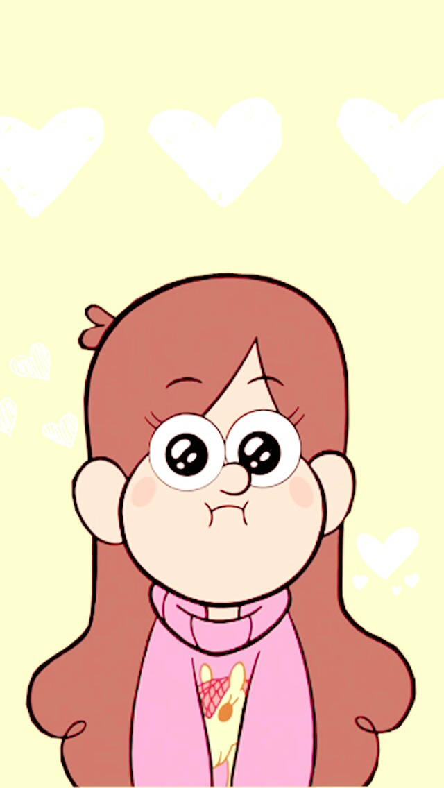 Mabel Pines Yellow Heart Wallpaper