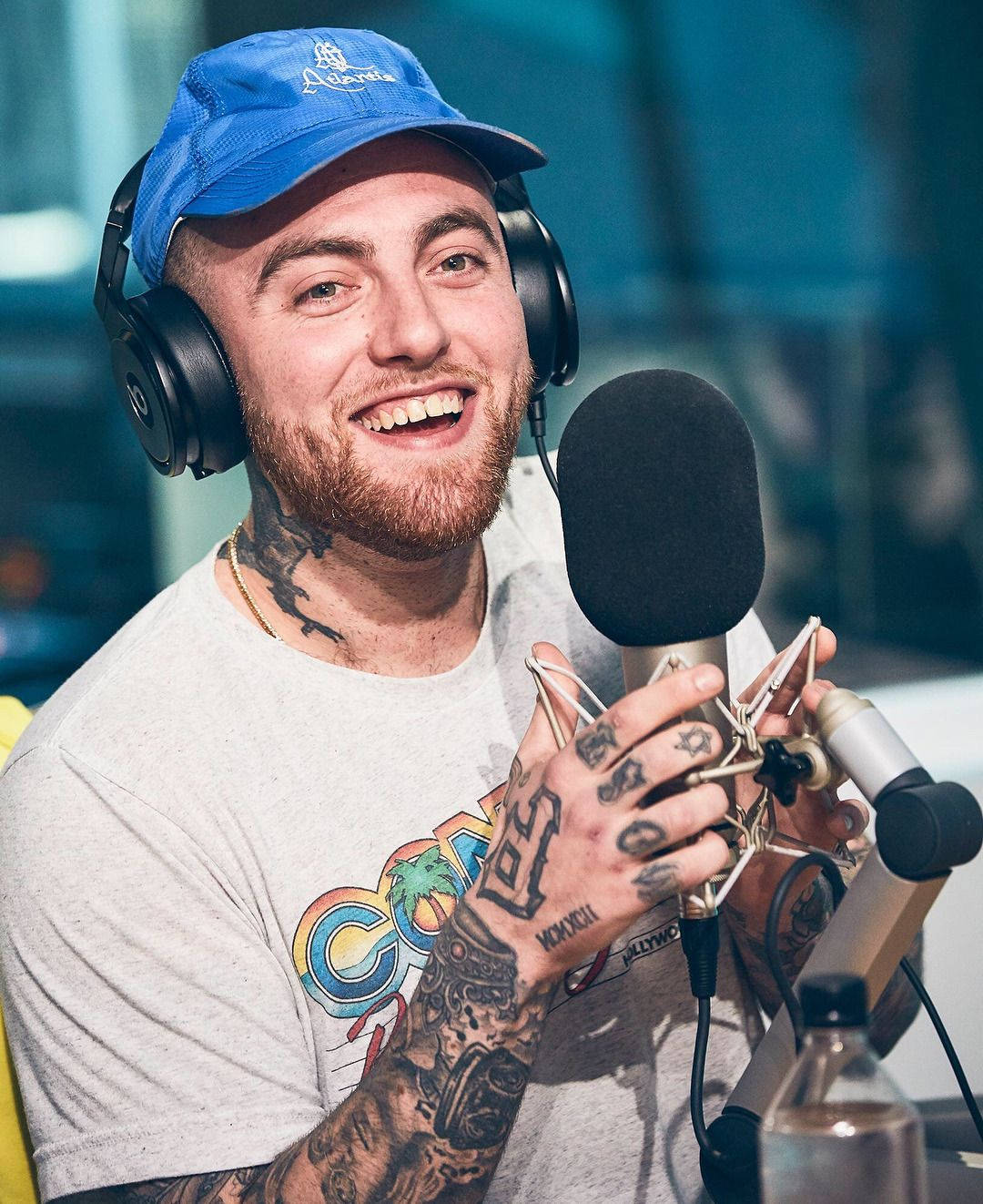 Mac Miller In Radio Interview Wallpaper