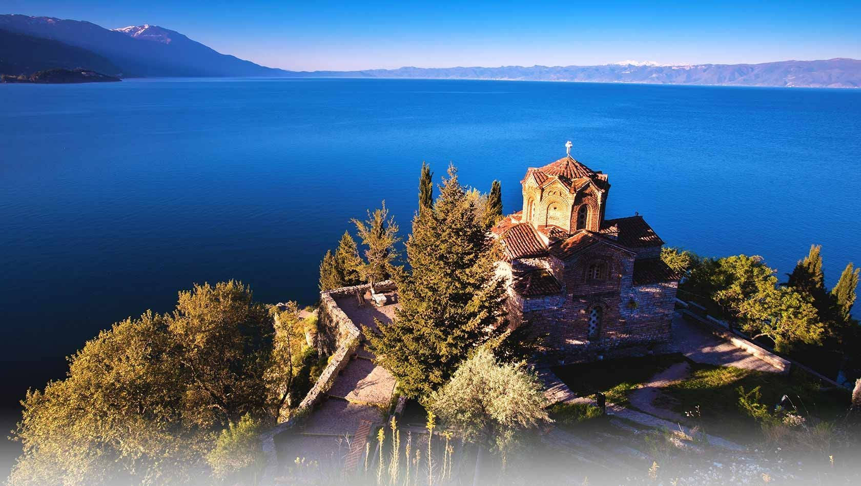 Macedonia Church Surrounded By Trees Wallpaper