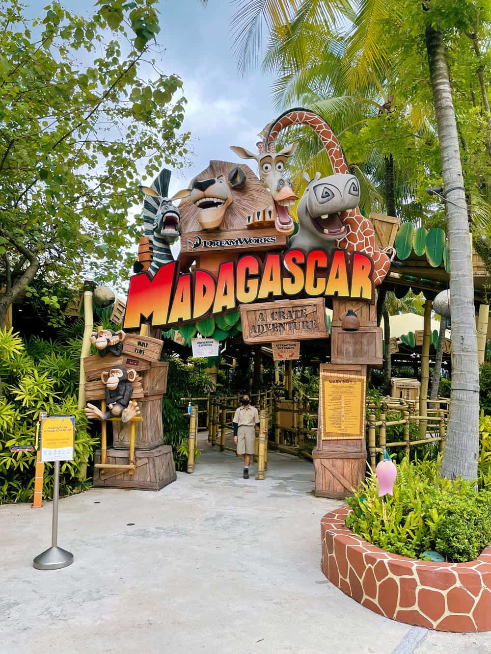 Madagascar Attraction Entrance Universal Studios Singapore Wallpaper