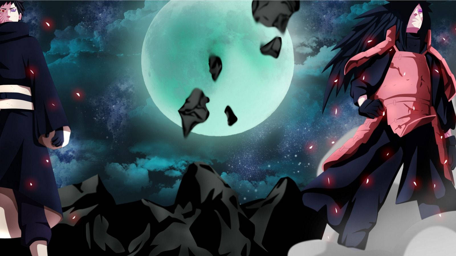 Madara Uchiha And Obito Moon Wallpaper