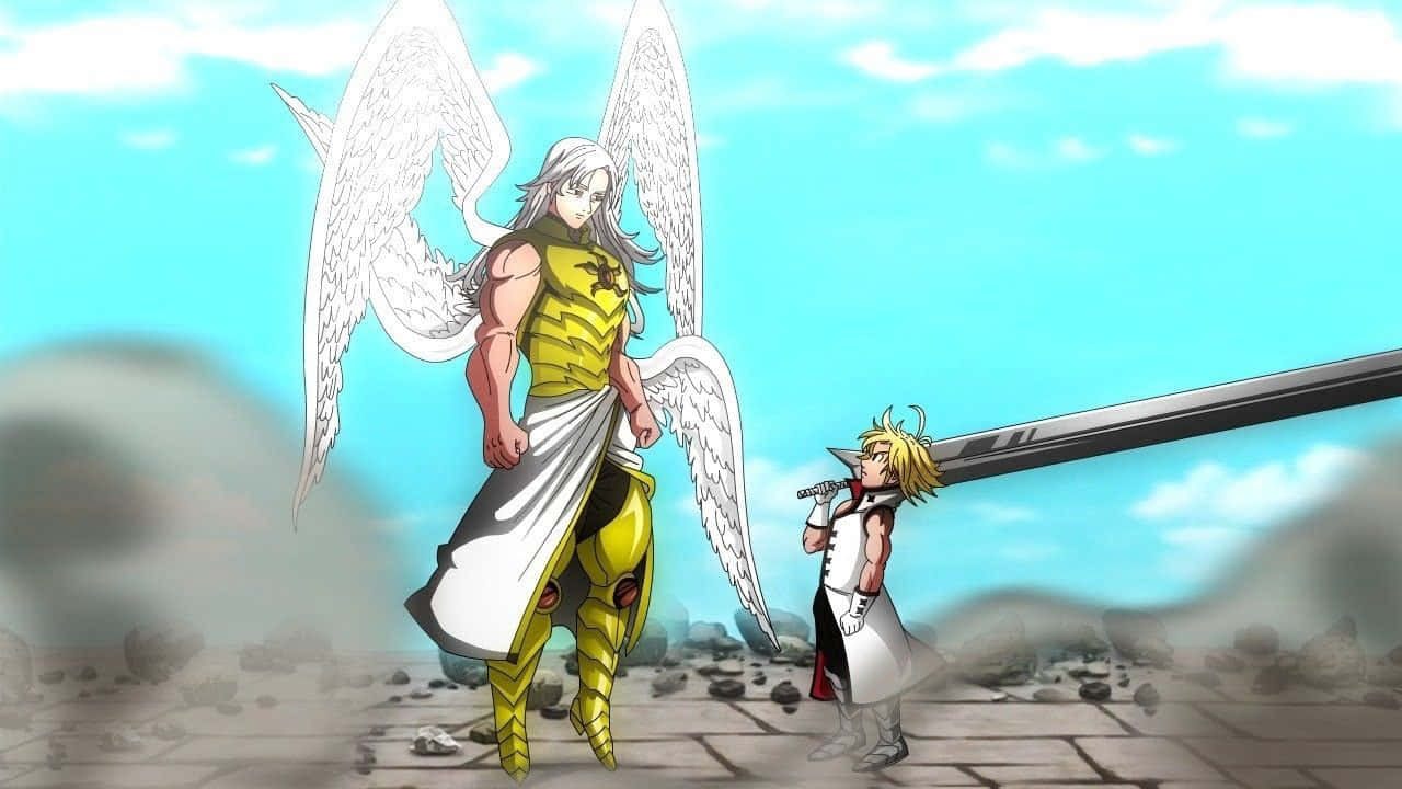 Mael_and_ Meliodas_ Showdown Wallpaper