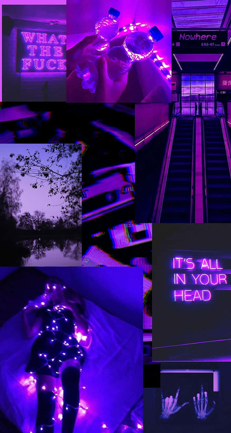 Magenta Aesthetic Collage Wallpaper