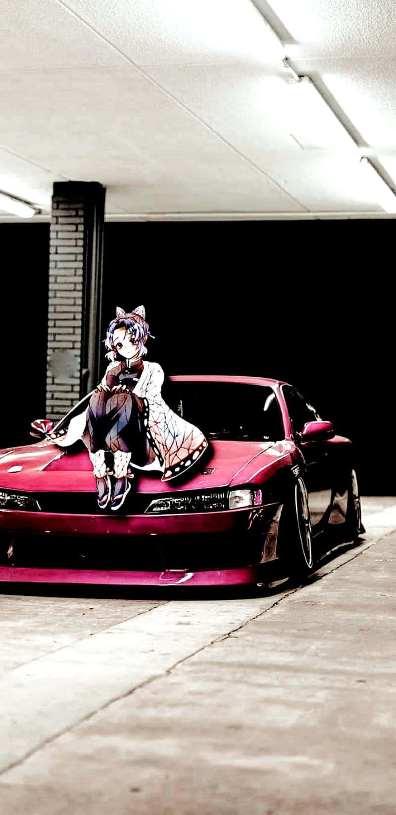 Magenta Rx 7 Shinobu Kocho Jdm Anime Wallpaper