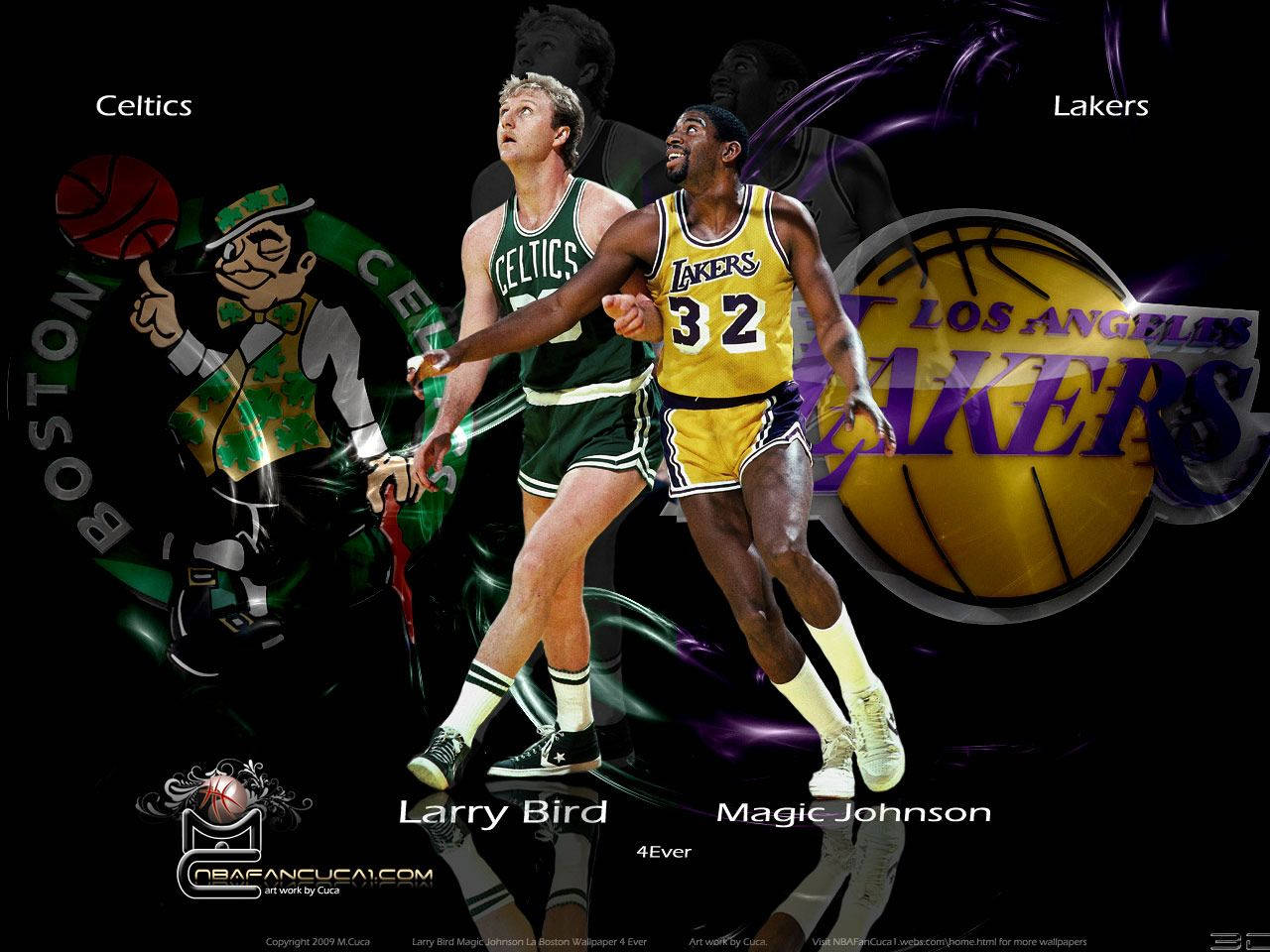 Magic Johnson Larry Bird Game Wallpaper