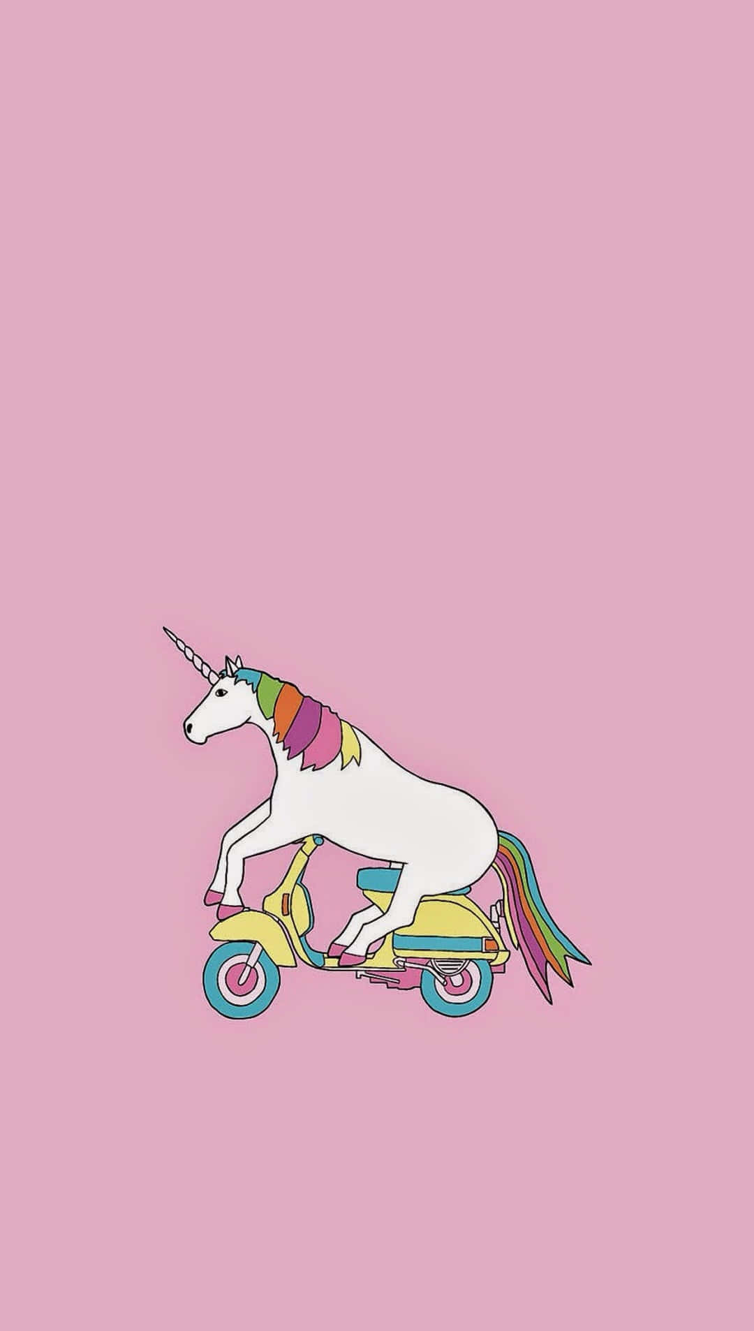 Magical Cute Unicorn With A Rainbow Wallpaper