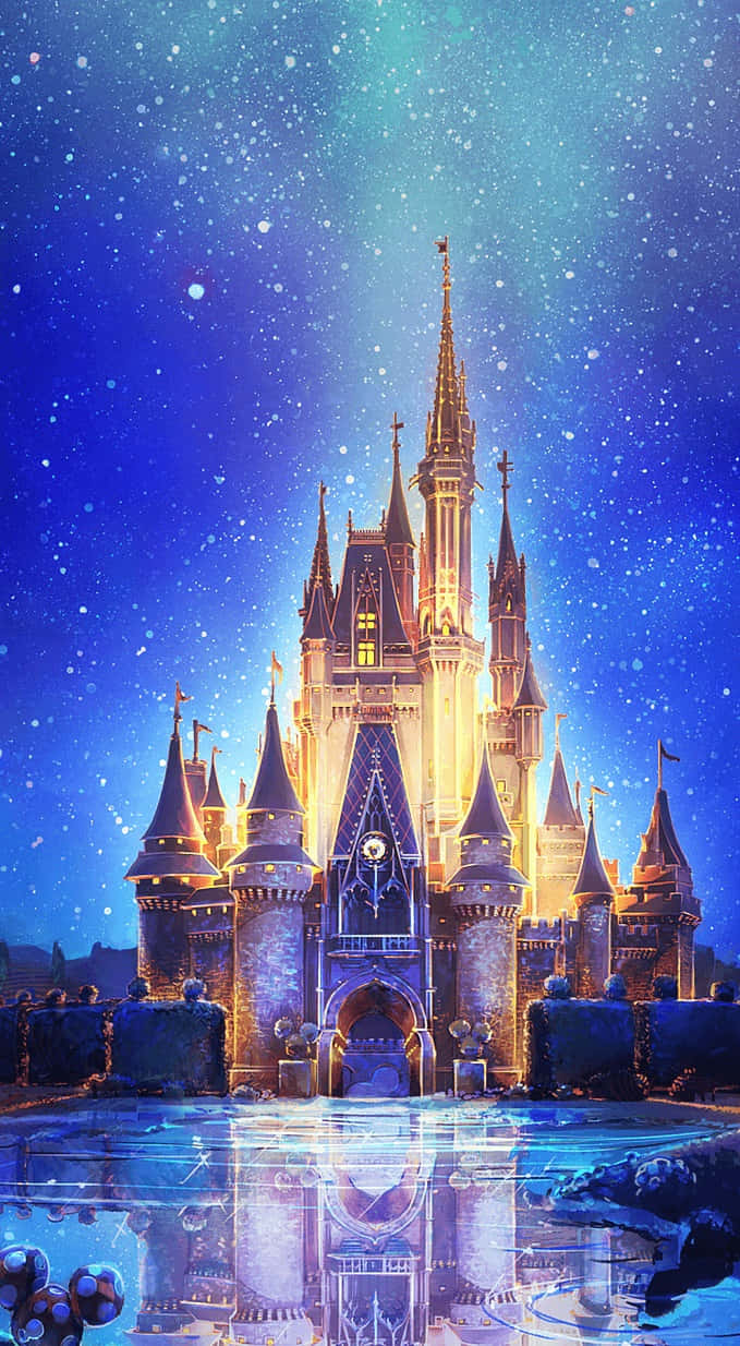 Magical Disney Castle In The Night Sky Wallpaper