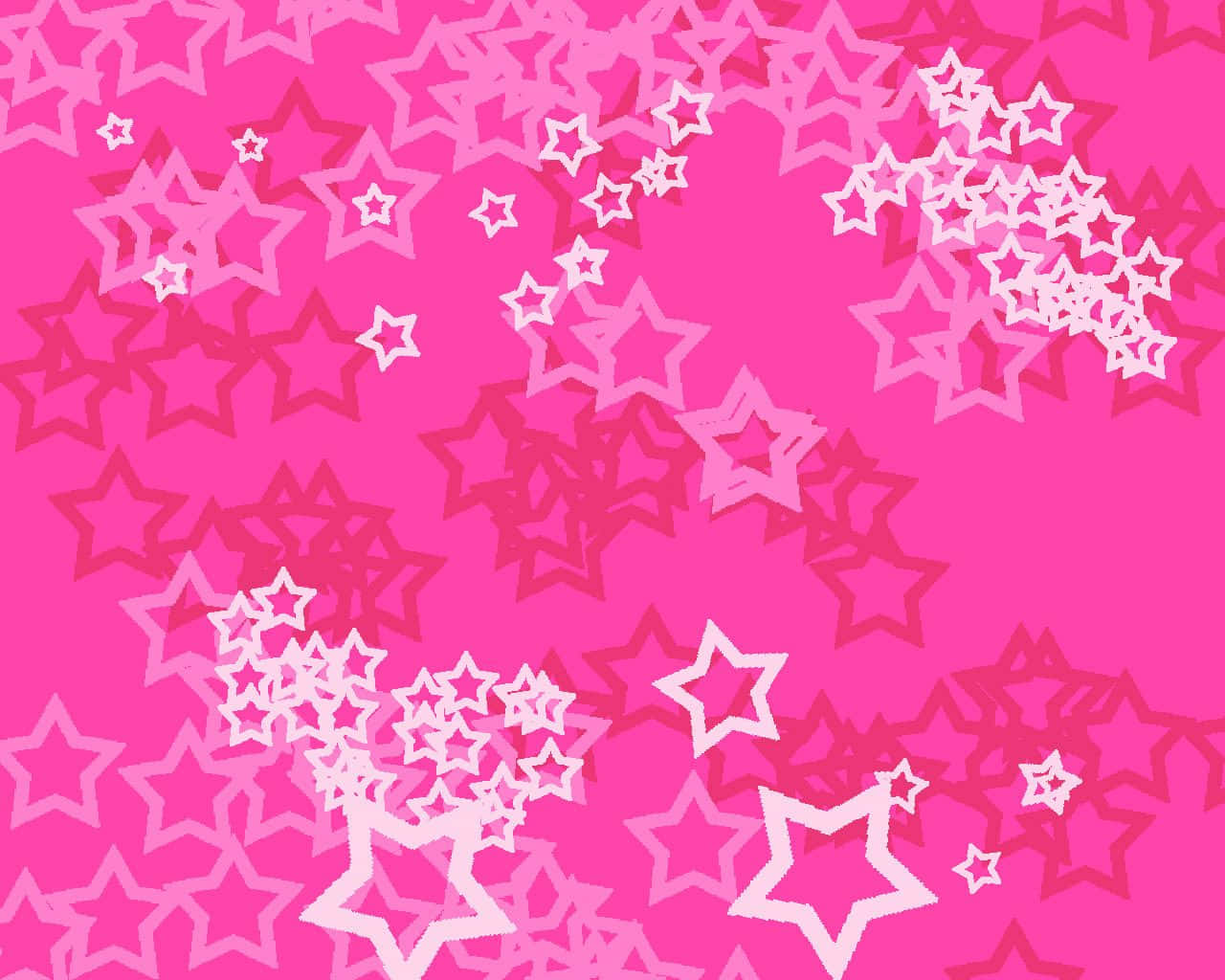 Magical Pink Stars In The Night Sky Wallpaper