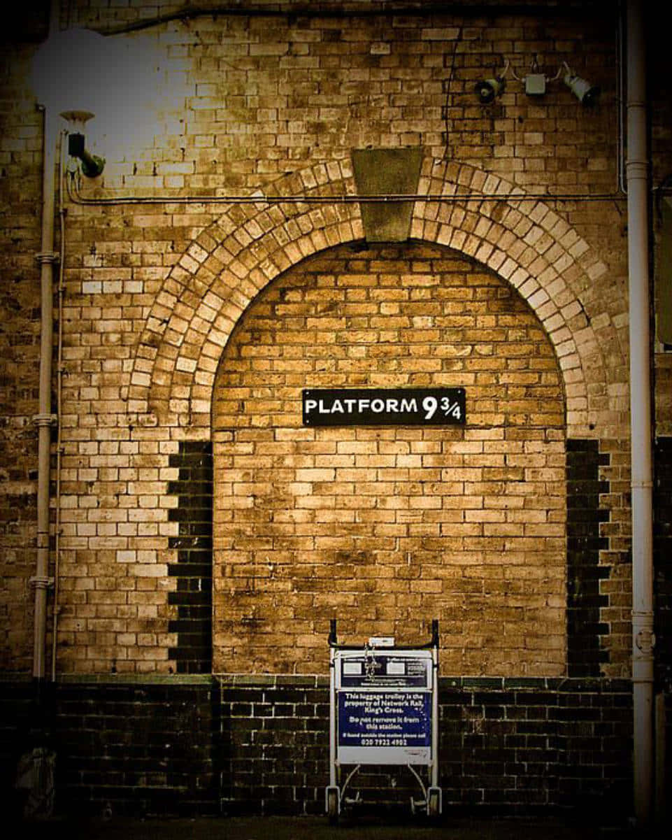 Magical Platform 9 3/4 At King's Cross Station Wallpaper