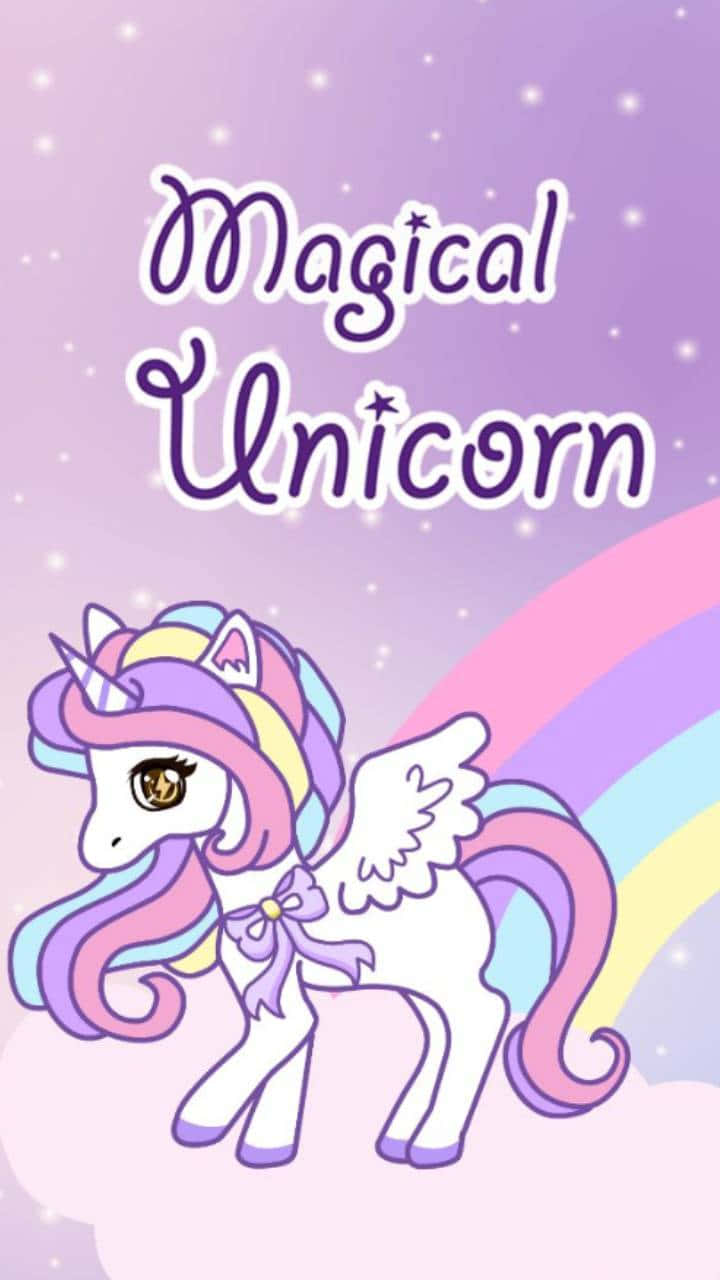 Magical Purple Unicorn Wallpaper