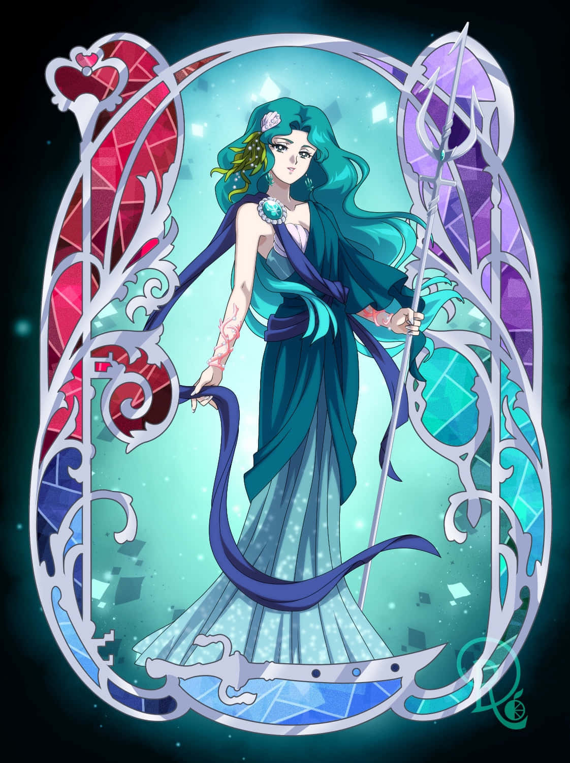 Magical Super Powers Of Sailor Neptune Wallpaper