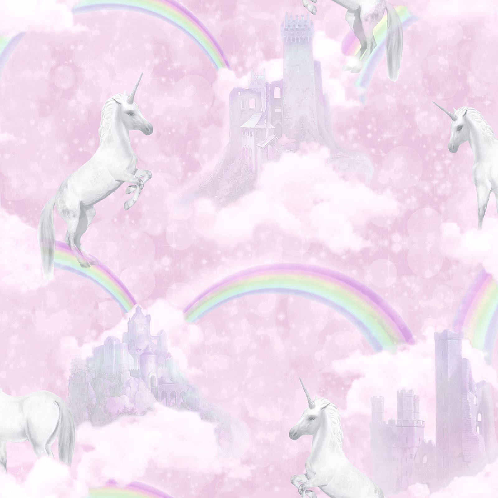 Magical Unicorn Enjoying A Quiet Moment On A Prismatic Backdrop Wallpaper